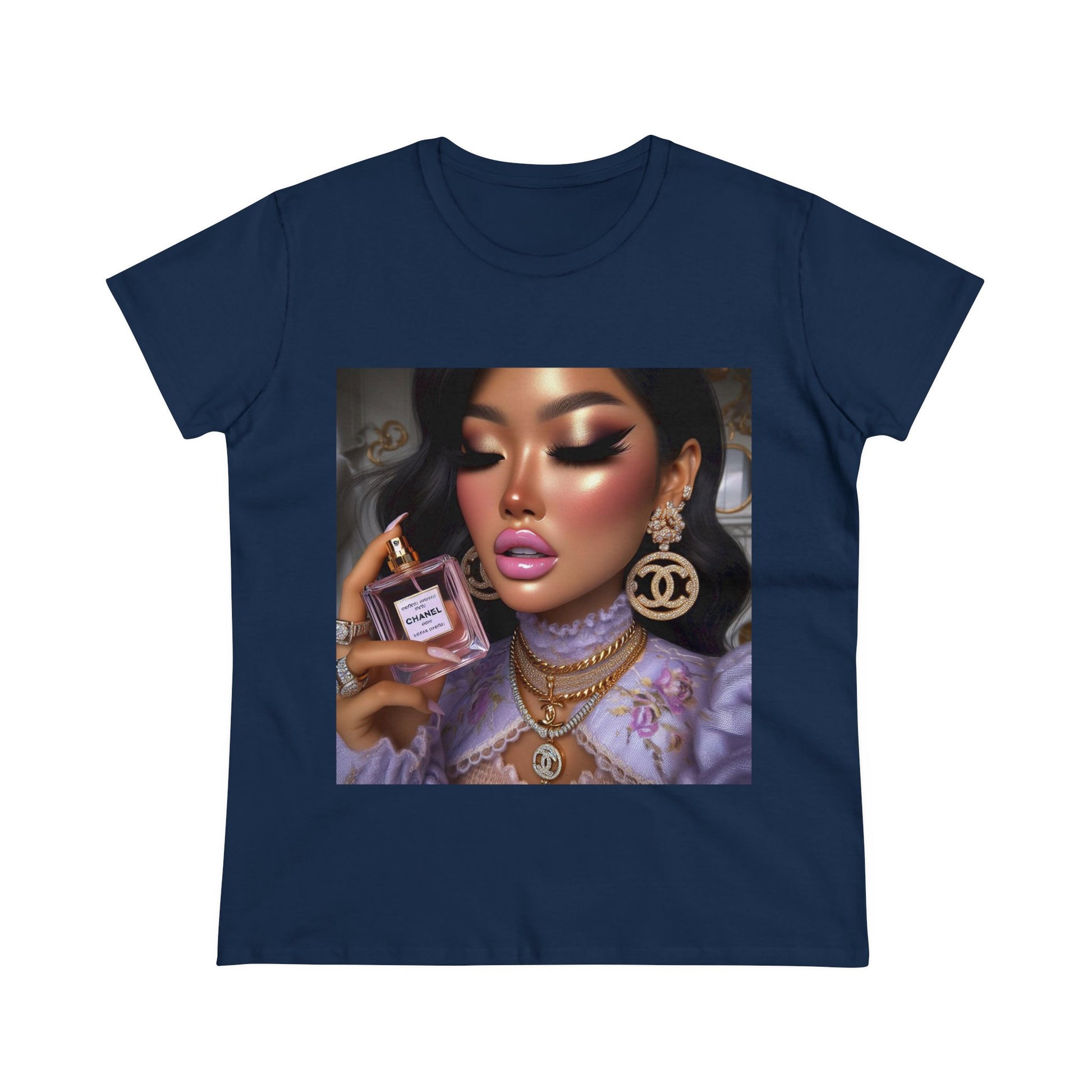 Chanel Please T-Shirt T-Shirt Printify Navy S 