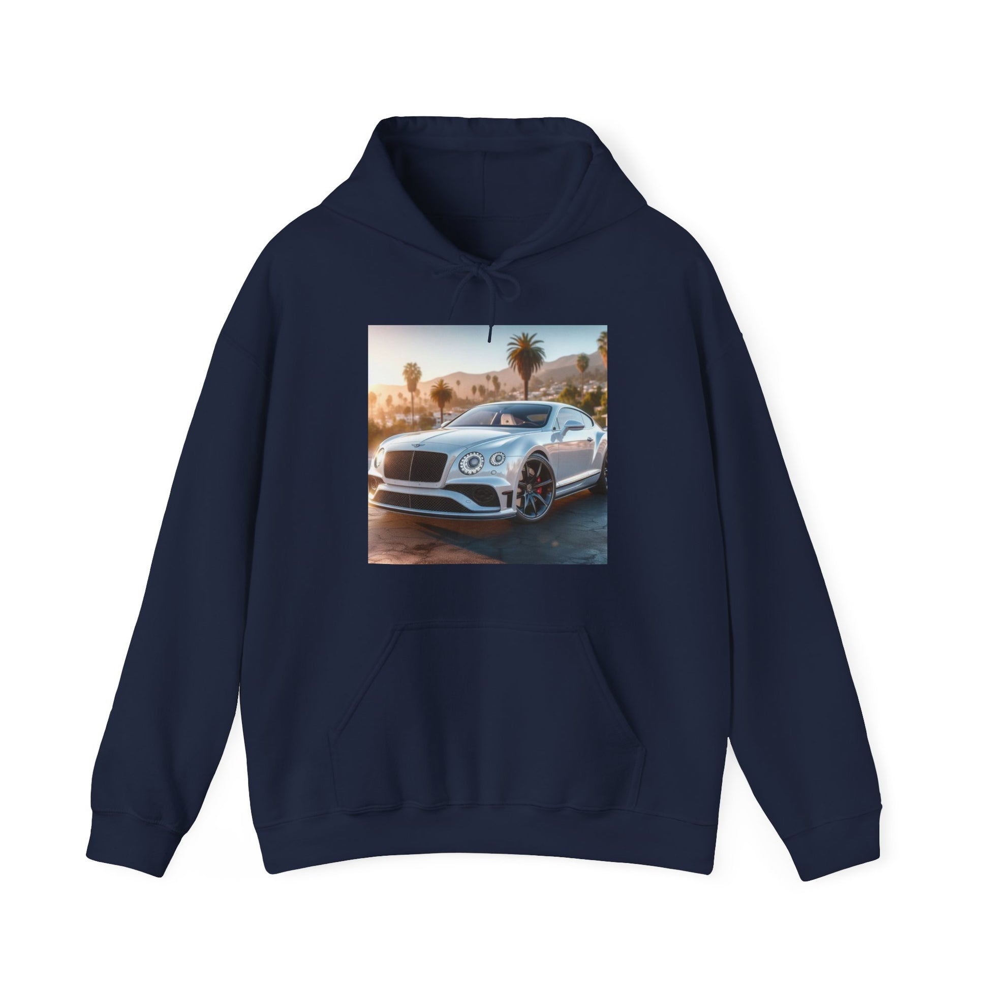 Silver Bentley Hoodie Hoodie Printify Navy S 