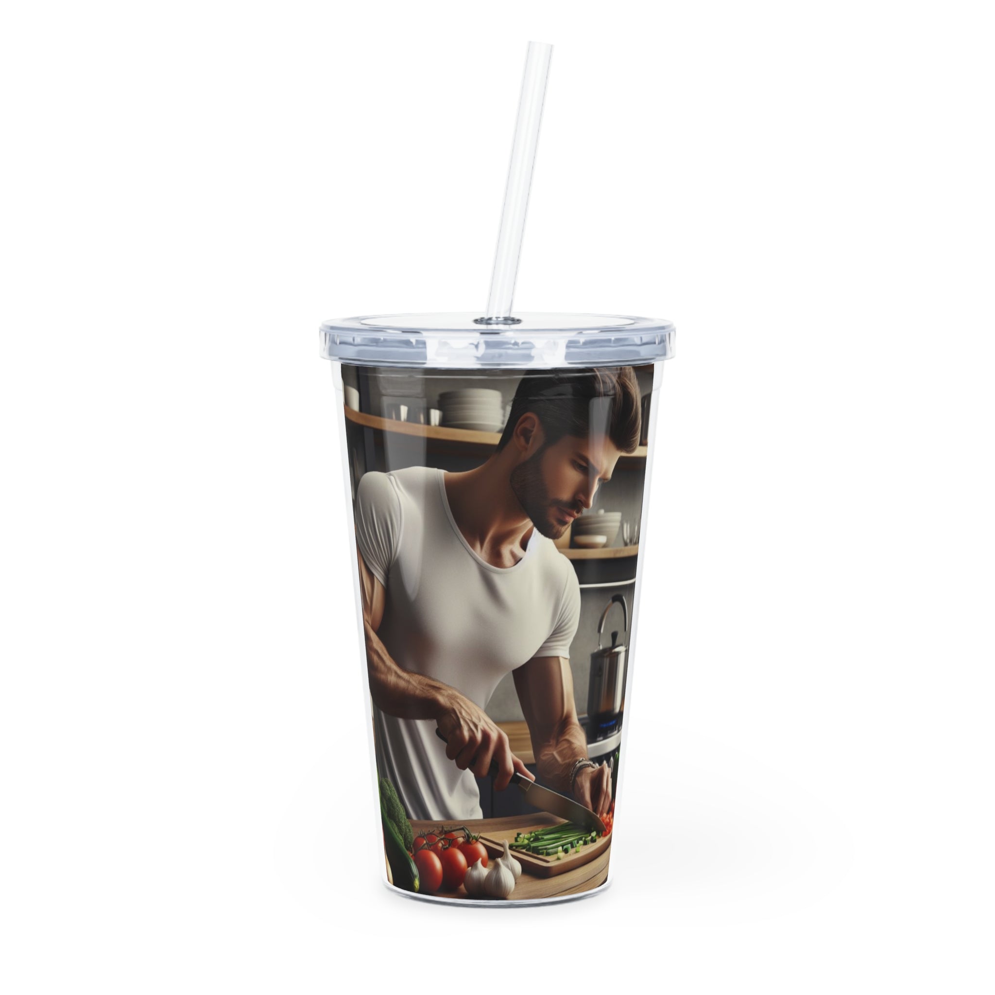 Dinner Time Tumbler with Straw Mug Printify 20oz Transparent 