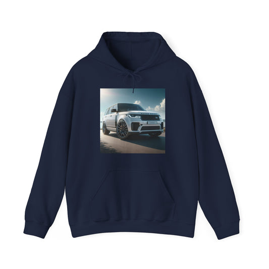 White Range Rover Hoodie Hoodie Printify Navy S 
