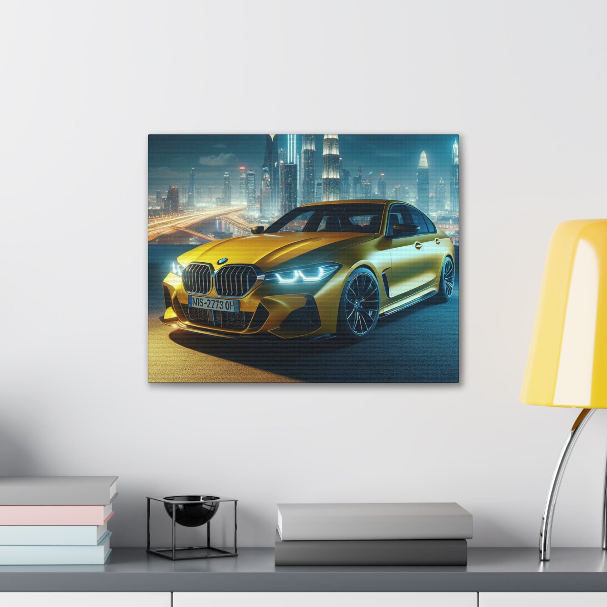 Yellow BMW Canvas Canvas Printify 20″ x 16″ (Horizontal) 0.75'' 