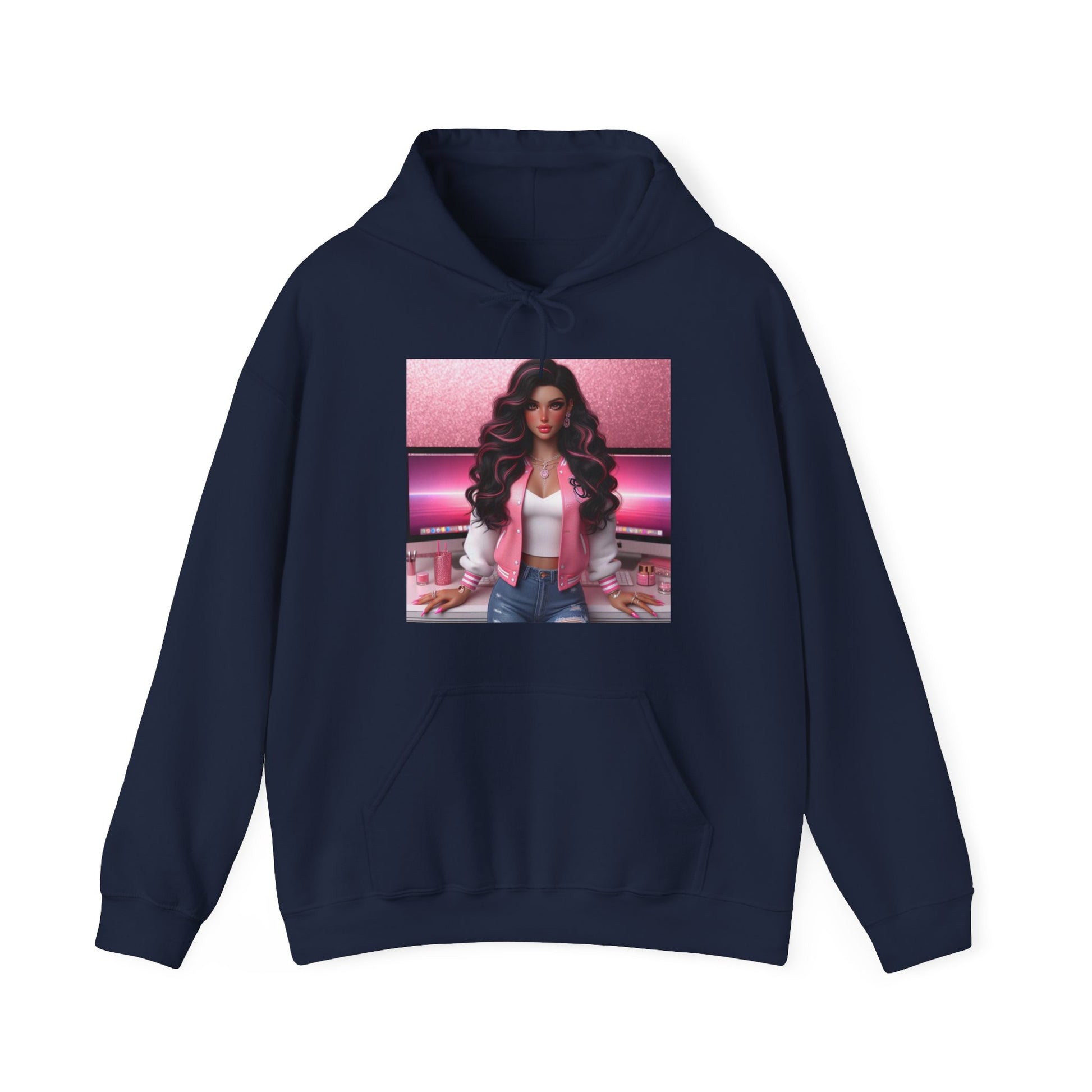 Pink Everything Hoodie Hoodie Printify Navy S 