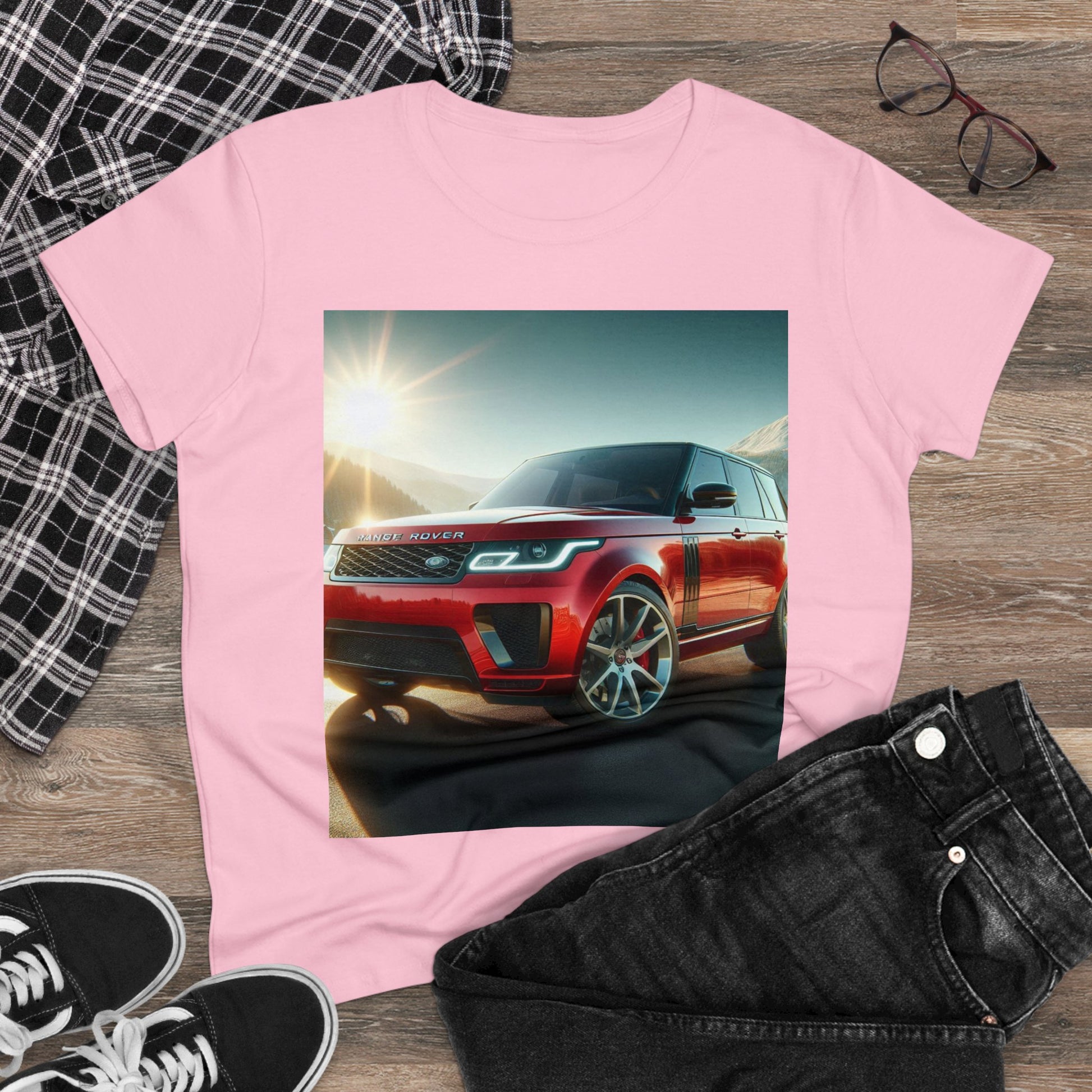 Red Range Rover T-Shirt T-Shirt Printify   