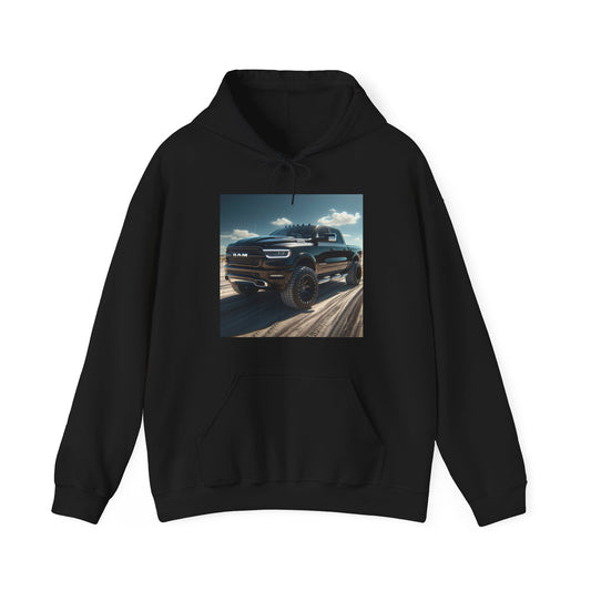Black Dodge Ram Hoodie Hoodie Printify Black S 