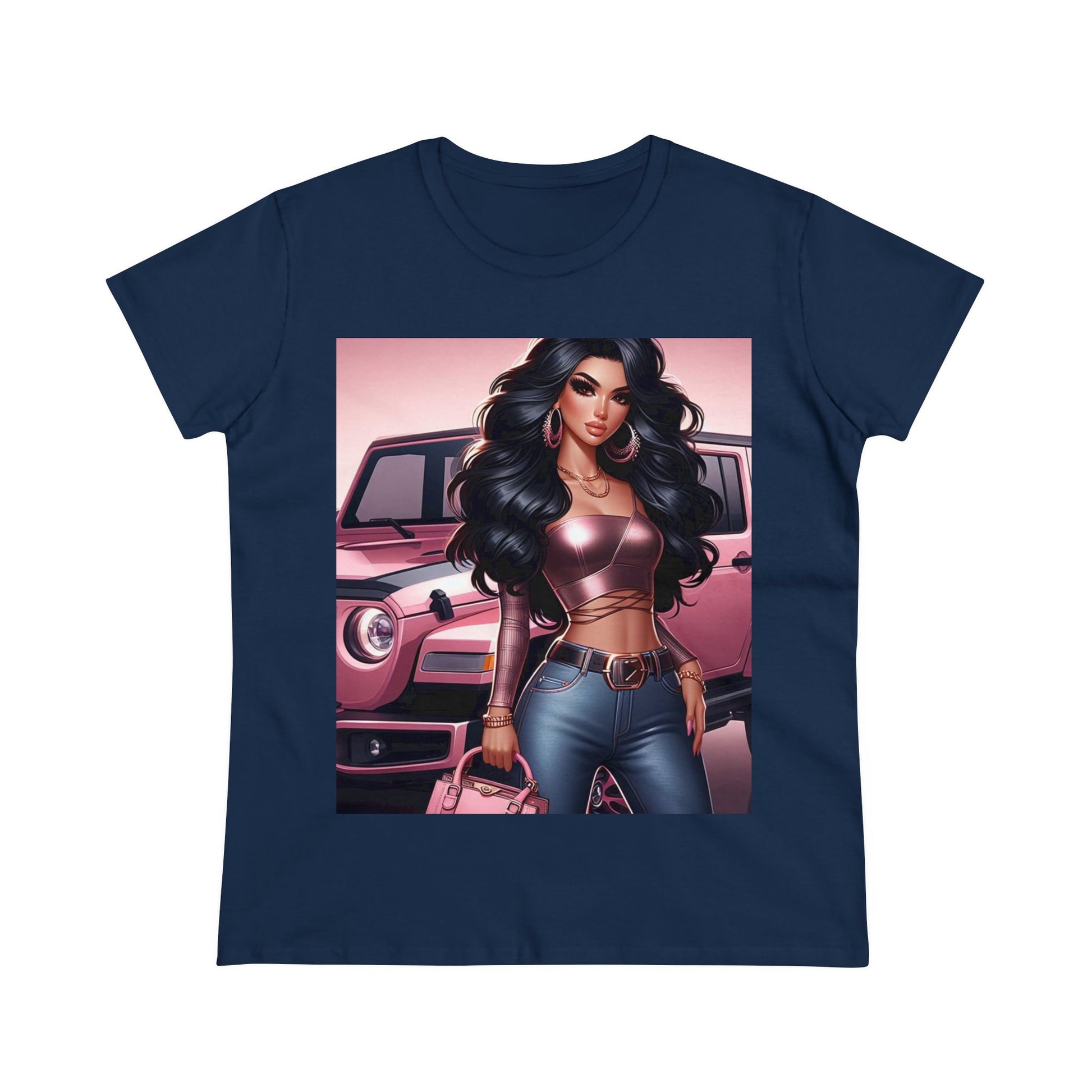 Pink Luxury T-Shirt T-Shirt Printify Navy S 