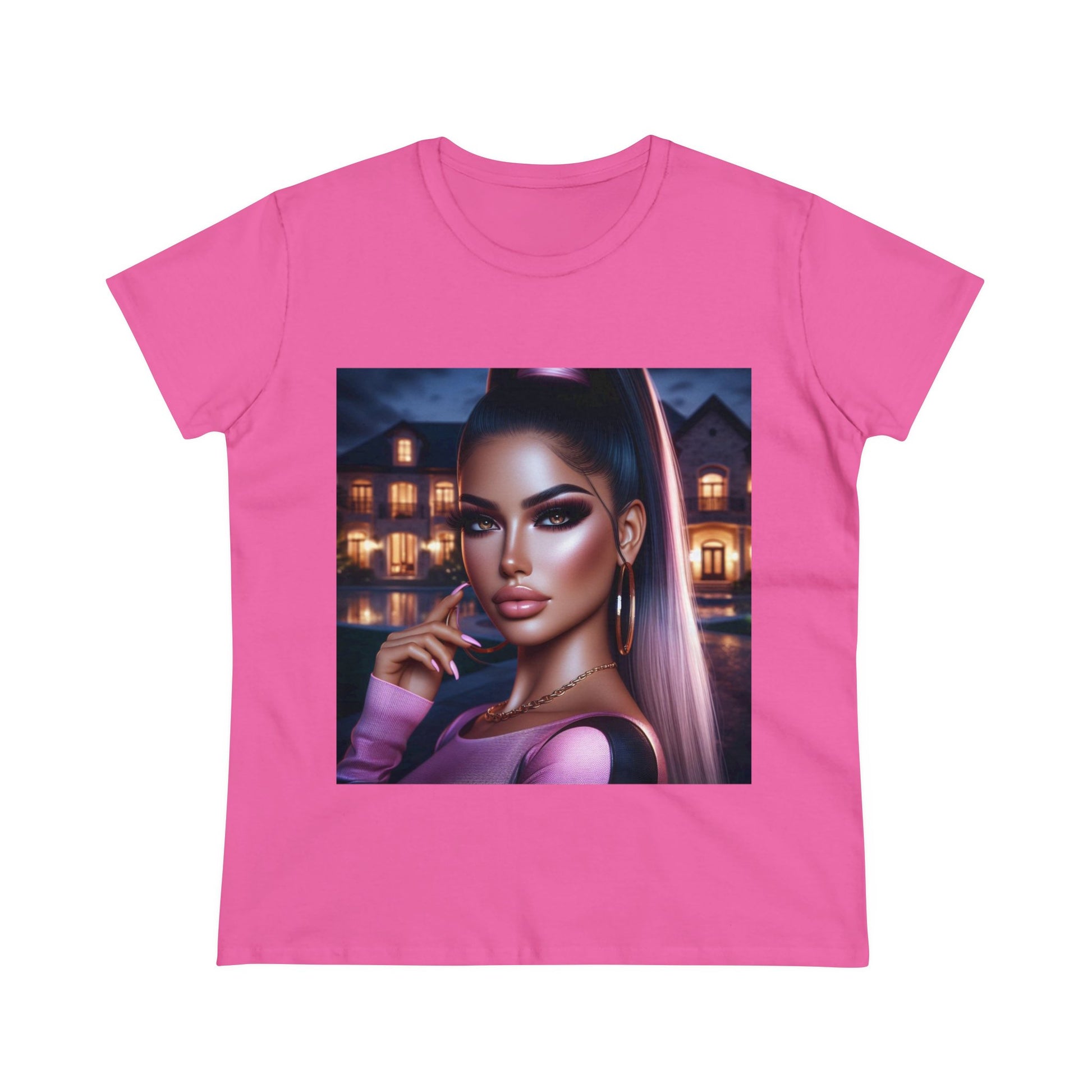 Pink at Night T-Shirt T-Shirt Printify Azalea S 