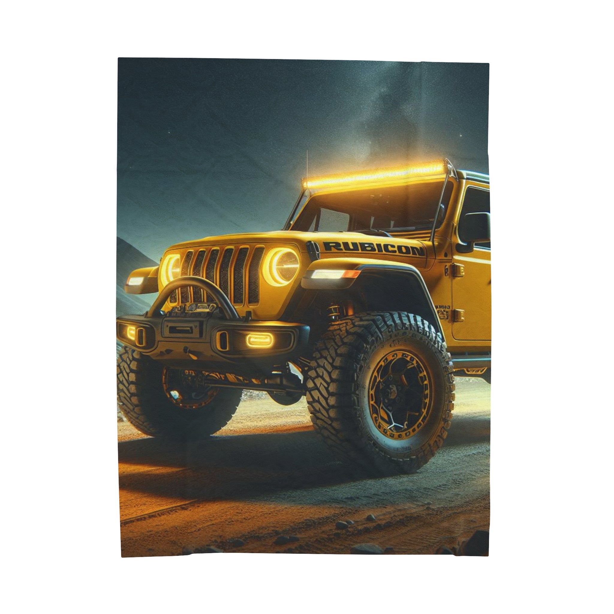 Yellow Rubicon Plush Blanket All Over Prints Printify 60" × 80"  