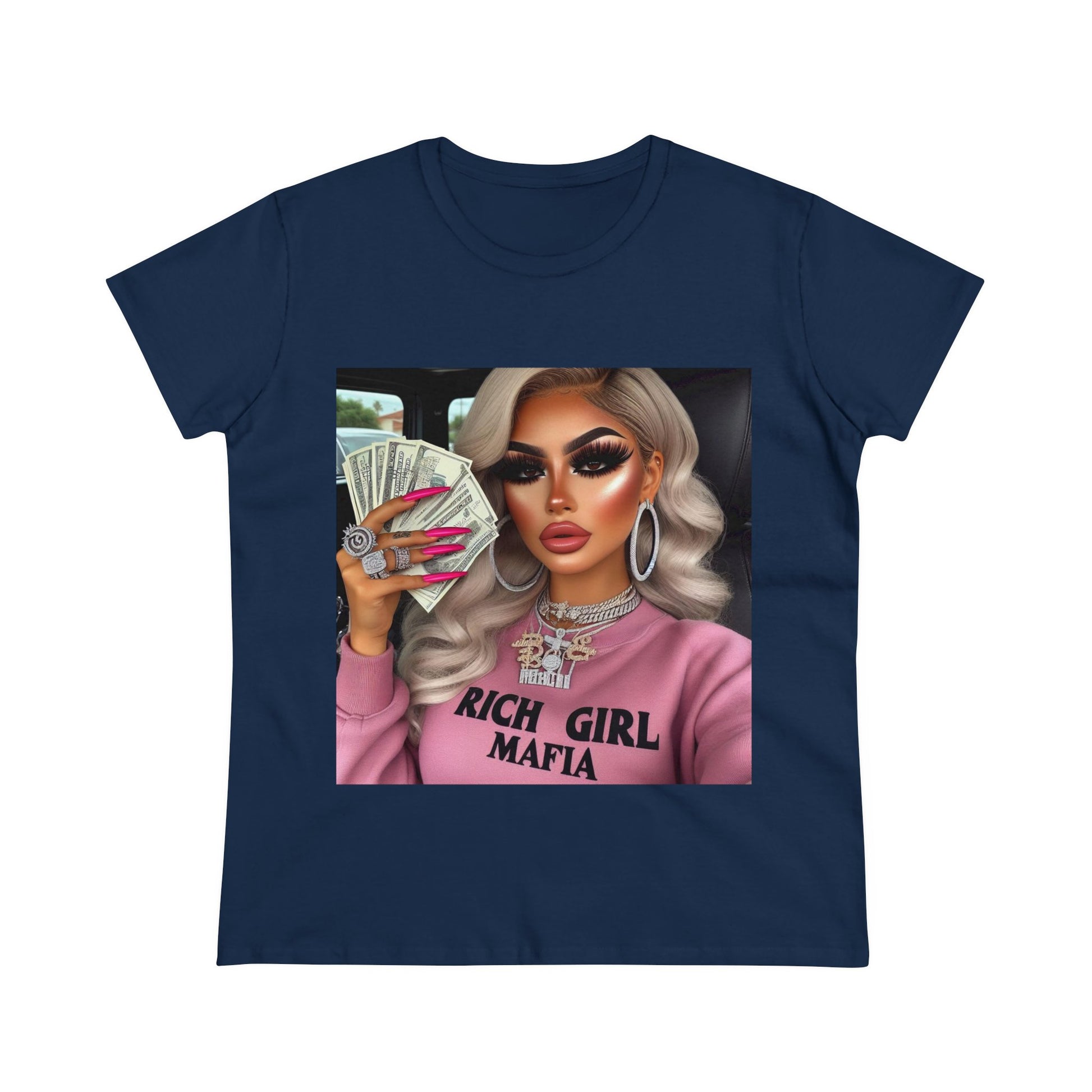 Rich Girl Mafia T-Shirt T-Shirt Printify Navy S 