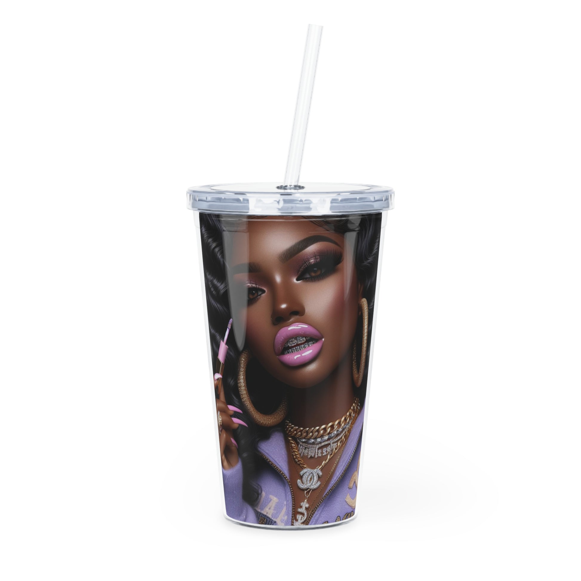 Gloss Up Tumbler with Straw Mug Printify 20oz Transparent 