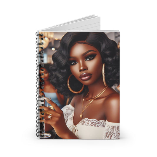 Wine Down Spiral Notebook Paper products Printify   