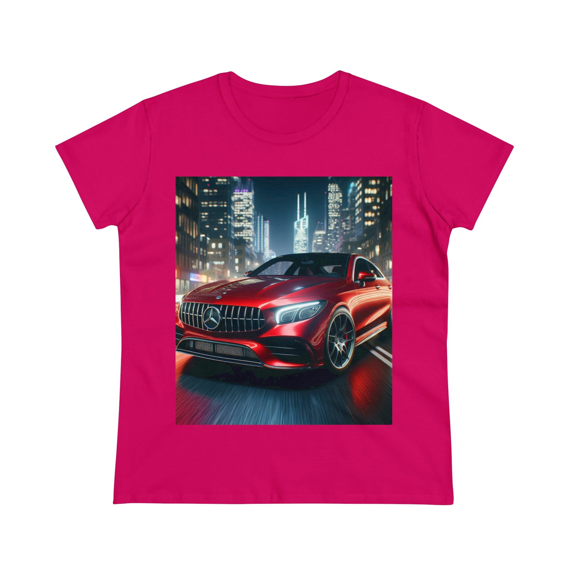 Red Mercedes T-Shirt T-Shirt Printify Heliconia S 