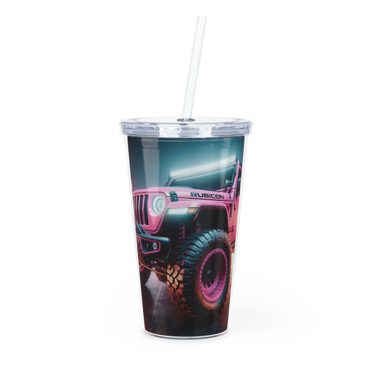 Pink Rubicon Tumbler with Straw Mug Printify 20oz Transparent 