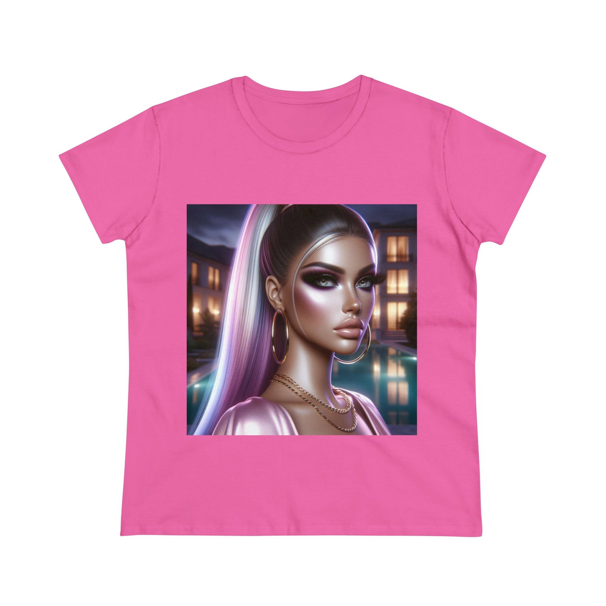 Pink at Night T-Shirt T-Shirt Printify Azalea S 