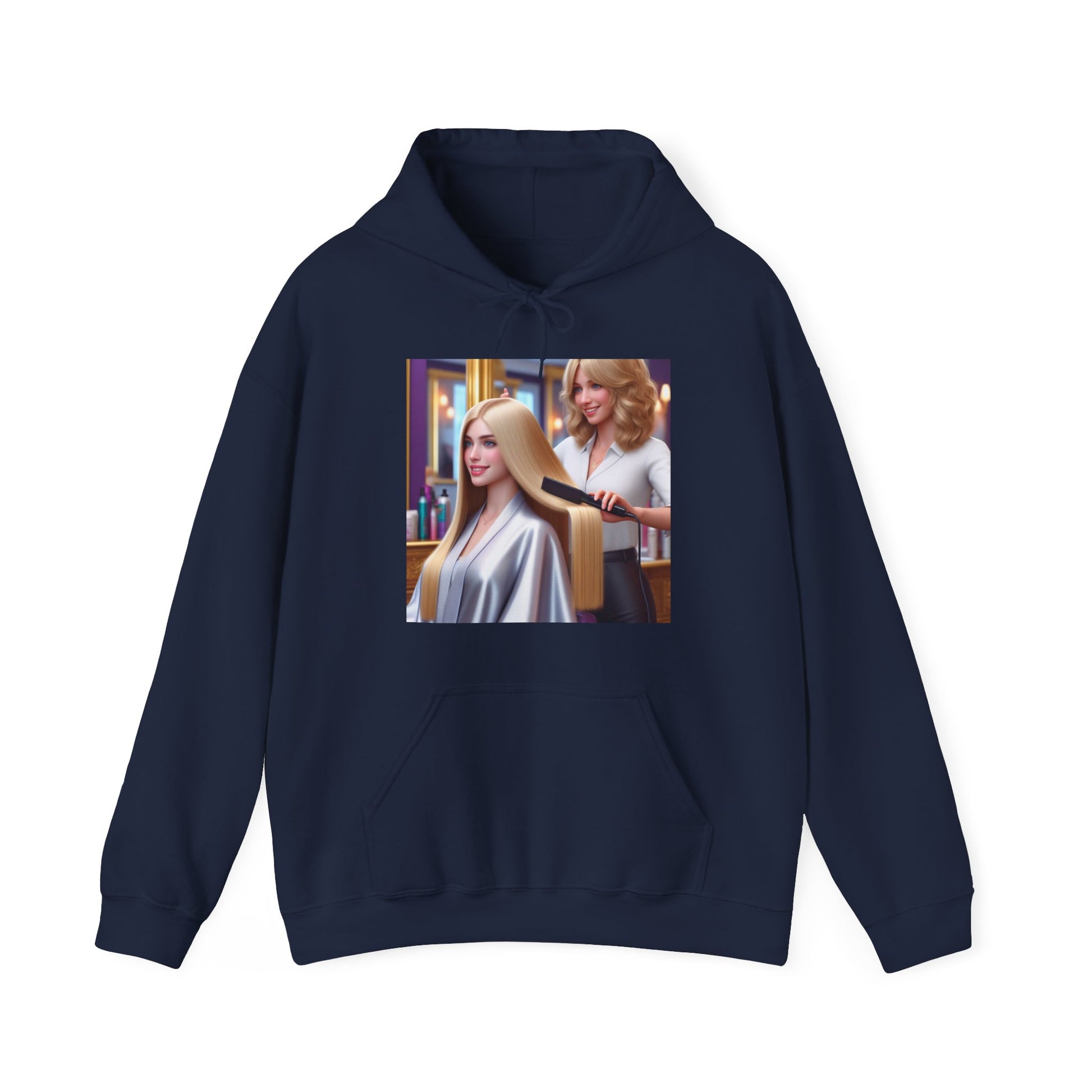 Hair Day Hoodie Hoodie Printify Navy S 