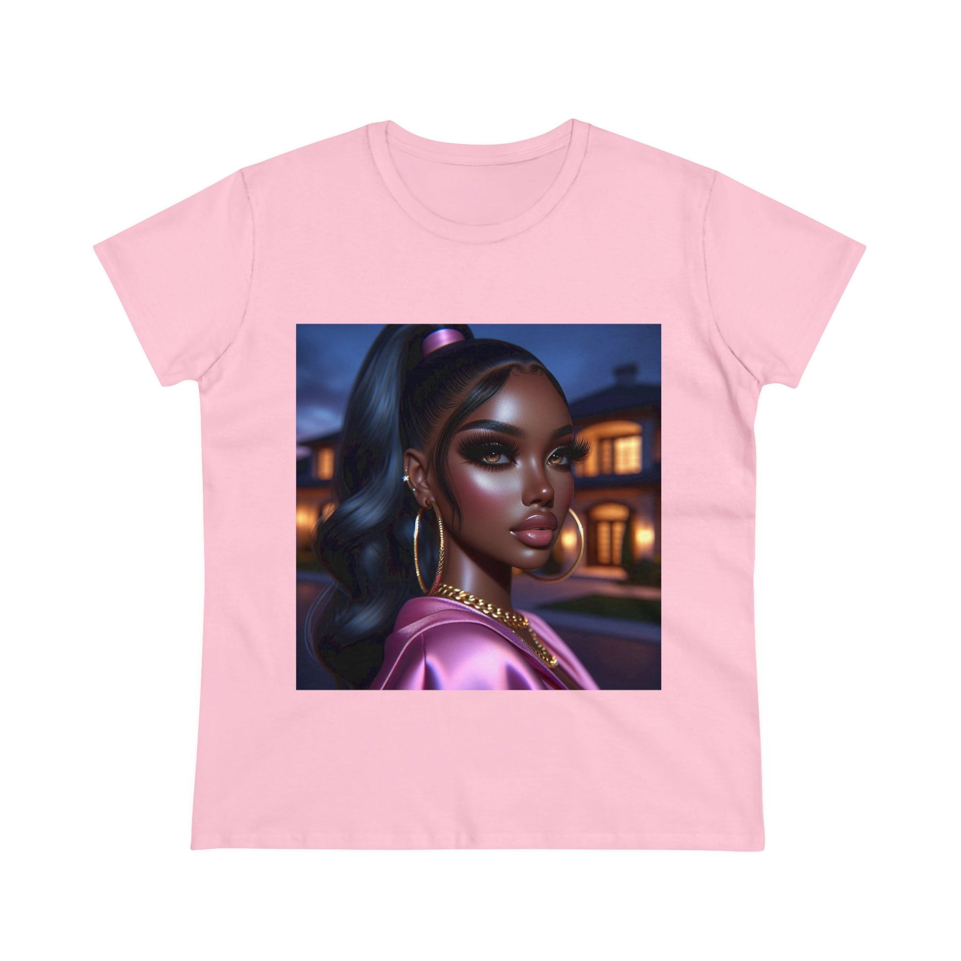 Pink at Night T-Shirt T-Shirt Printify Light Pink S 