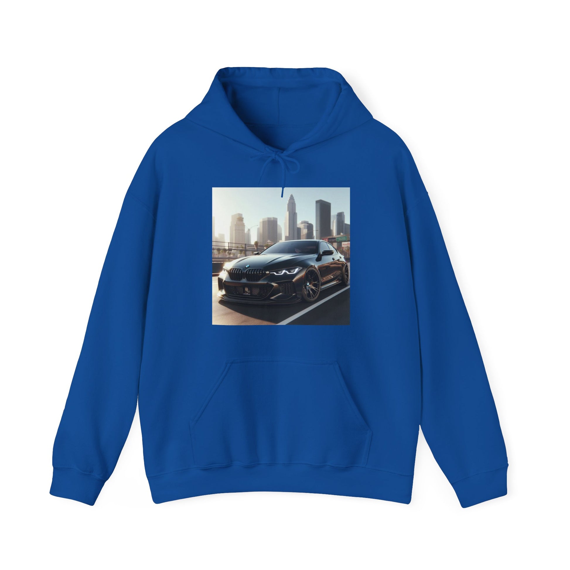 Black BMW Hoodie Hoodie Printify Royal S 