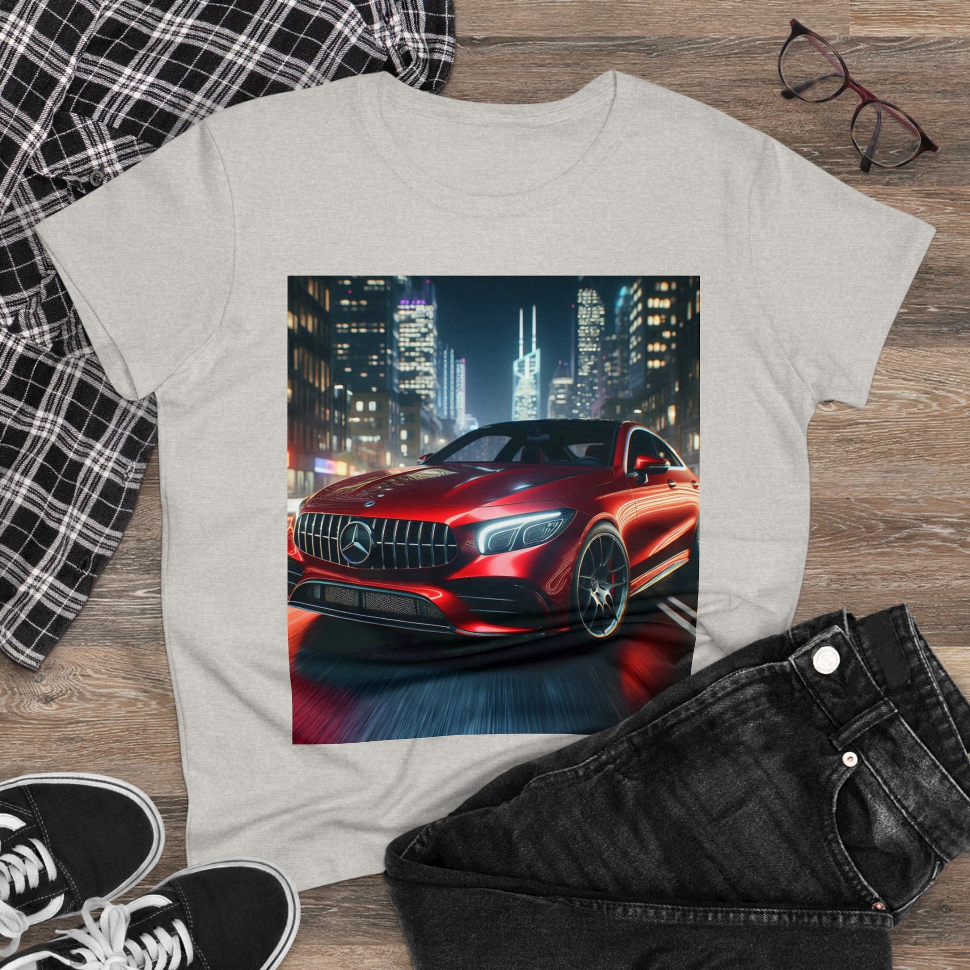 Red Mercedes T-Shirt T-Shirt Printify   