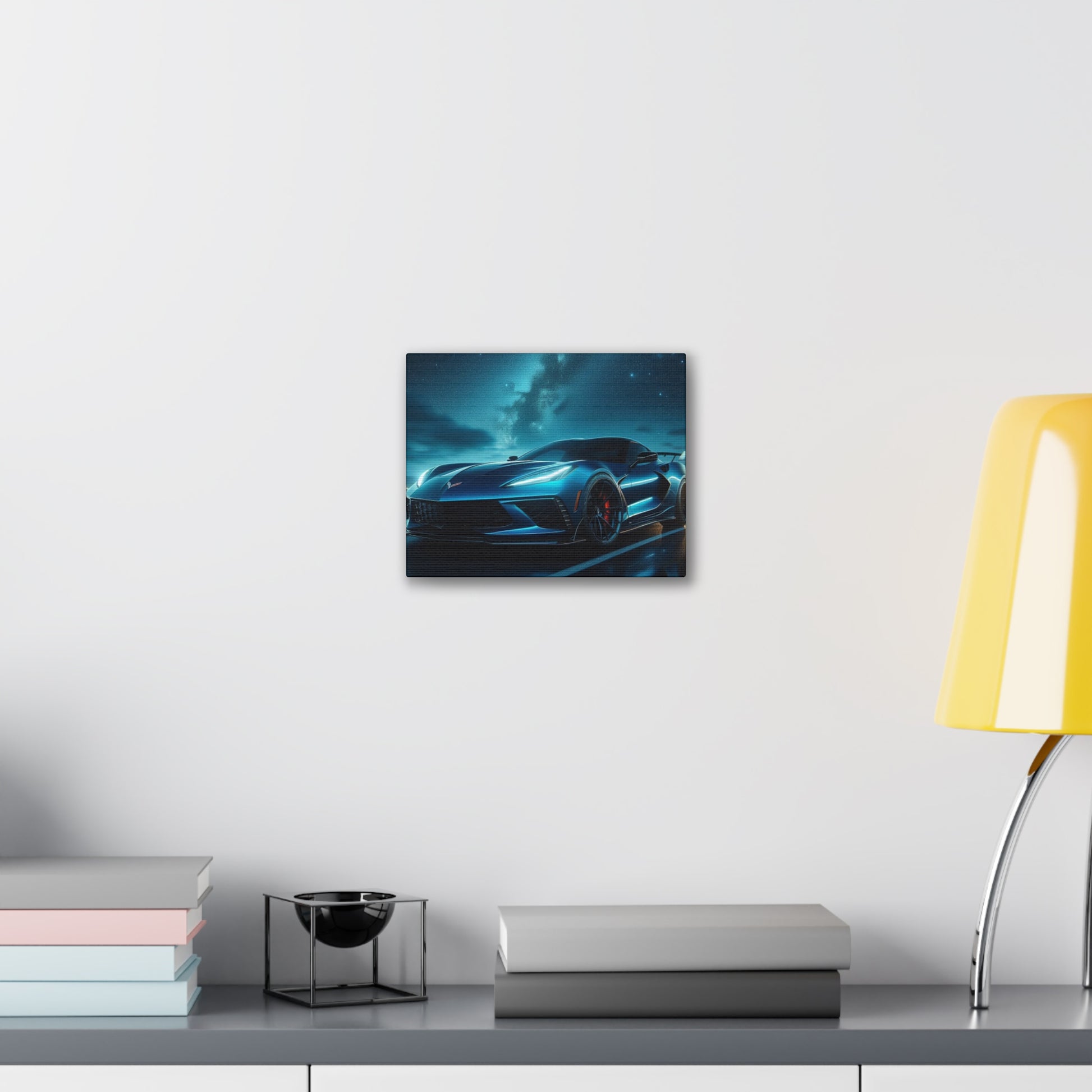 Blue Corvette Canvas Canvas Printify 10" x 8" (Horizontal) 0.75'' 