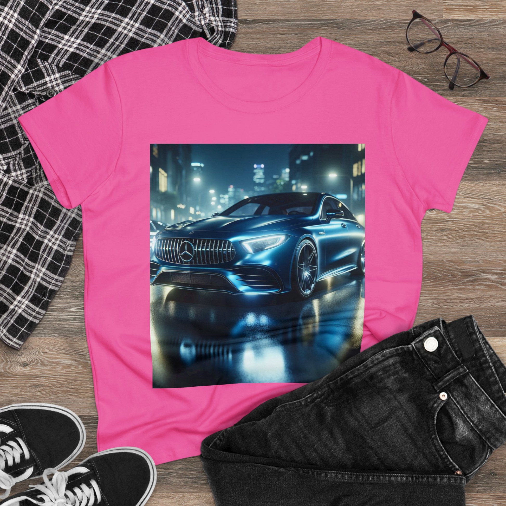 Blue Mercedes T-Shirt T-Shirt Printify   