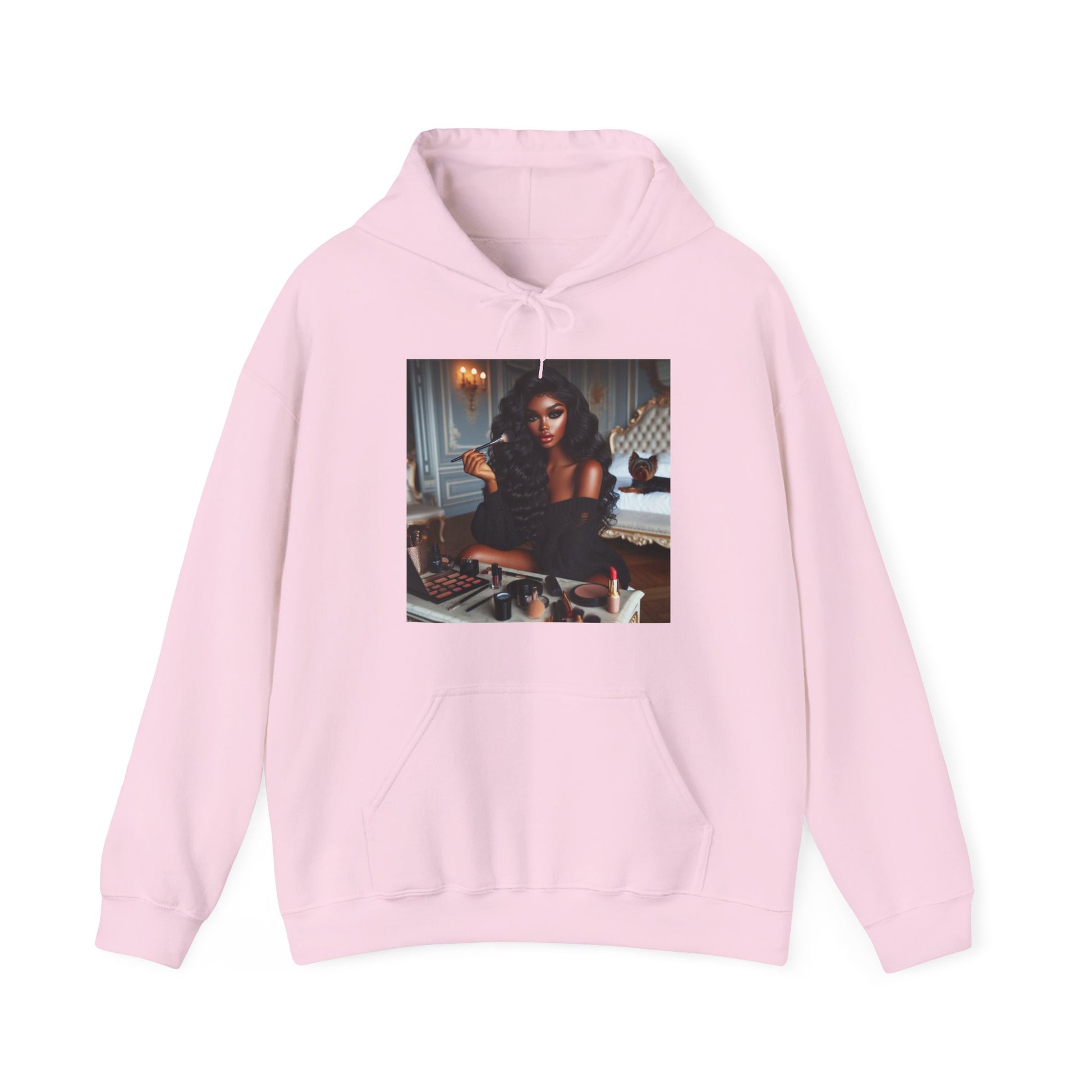 Make Up Time Hoodie Hoodie Printify Light Pink S 