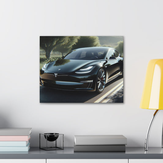 Black Tesla Canvas Canvas Printify 20″ x 16″ (Horizontal) 0.75'' 