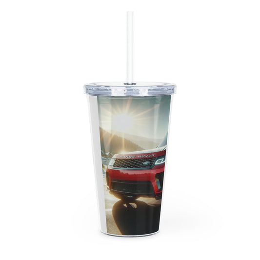 Red Range Rover Tumbler with Straw Mug Printify   
