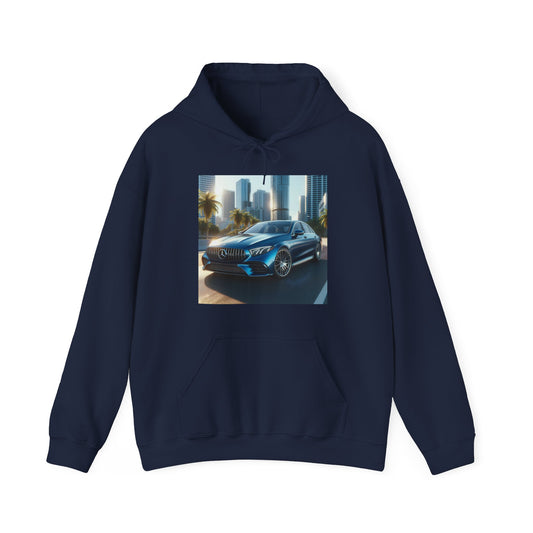 Blue Mercedes Hoodie Hoodie Printify Navy S 