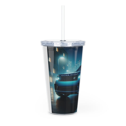 Blue Range Rover Tumbler with Straw Mug Printify   