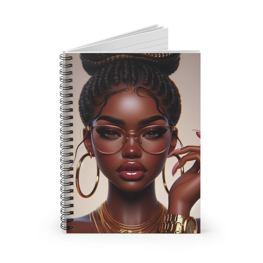 Chocolate Gold Spiral Notebook Paper products Printify   
