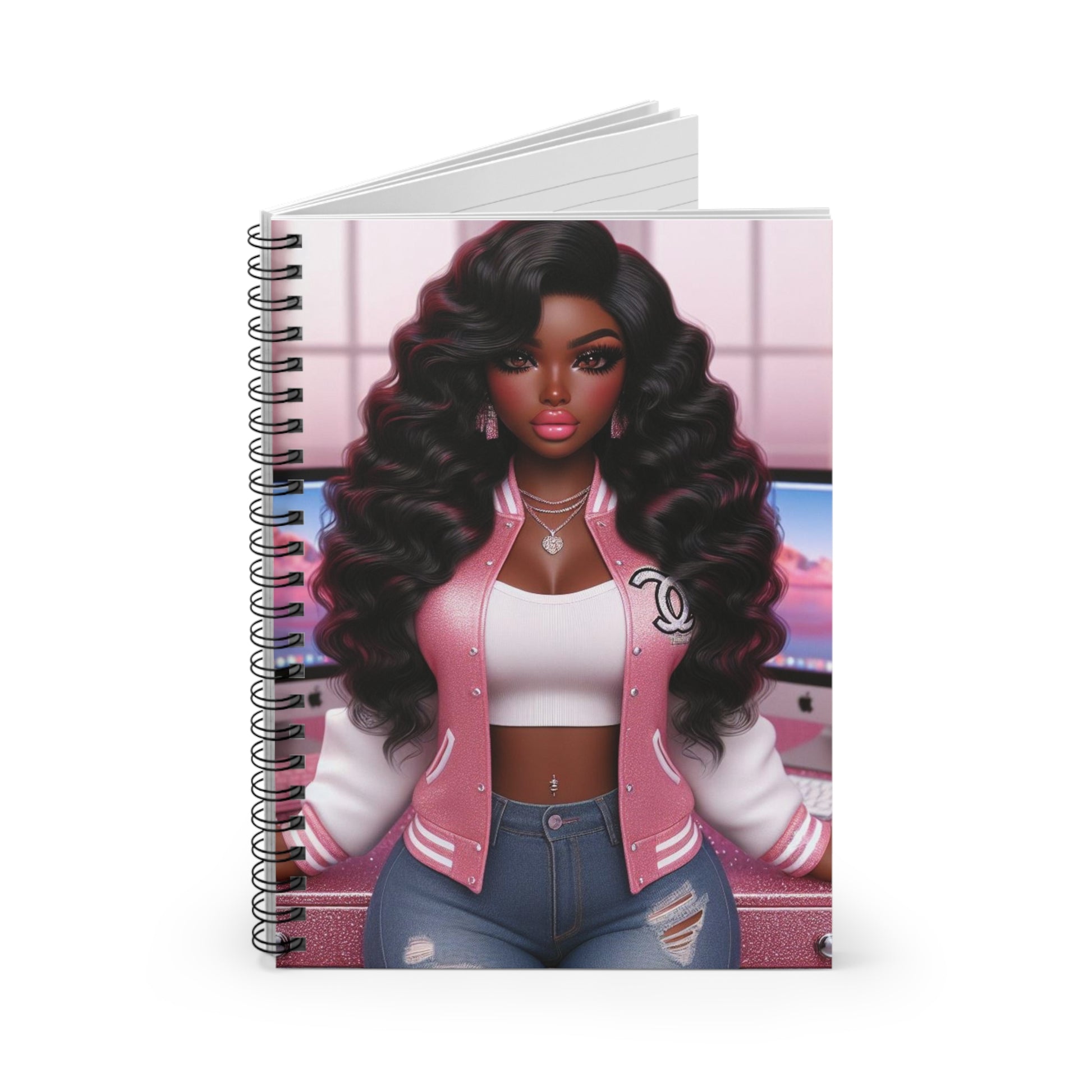 Pink Everything Spiral Notebook Paper products Printify   