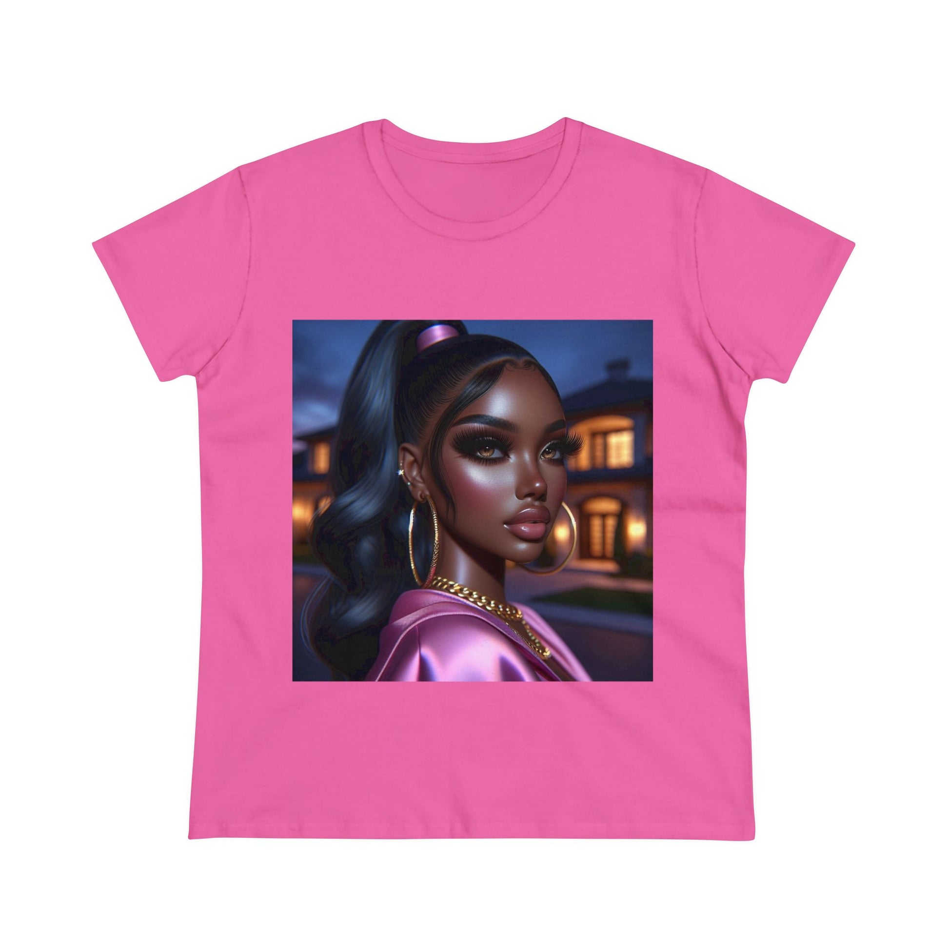 Pink at Night T-Shirt T-Shirt Printify Azalea S 