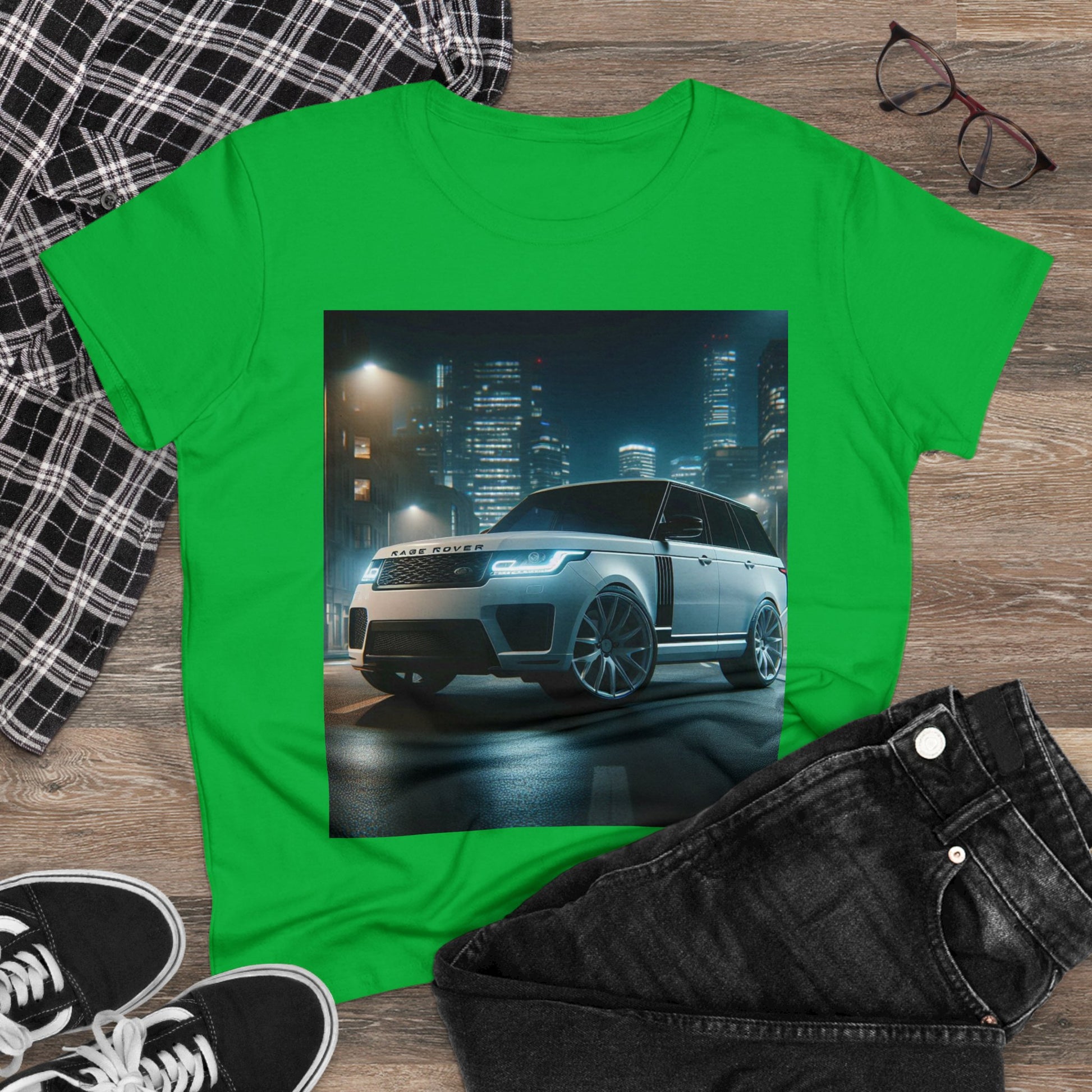 White Range Rover T-Shirt T-Shirt Printify   