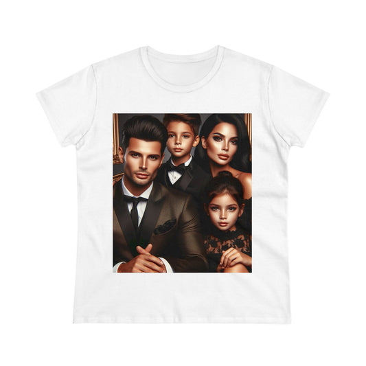 Family Portrait T-Shirt T-Shirt Printify White S 