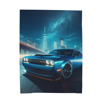 Blue Challenger Plush Blanket All Over Prints Printify 60" × 80"  