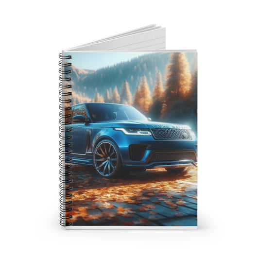 Blue Range Rover Spiral Notebook Paper products Printify   