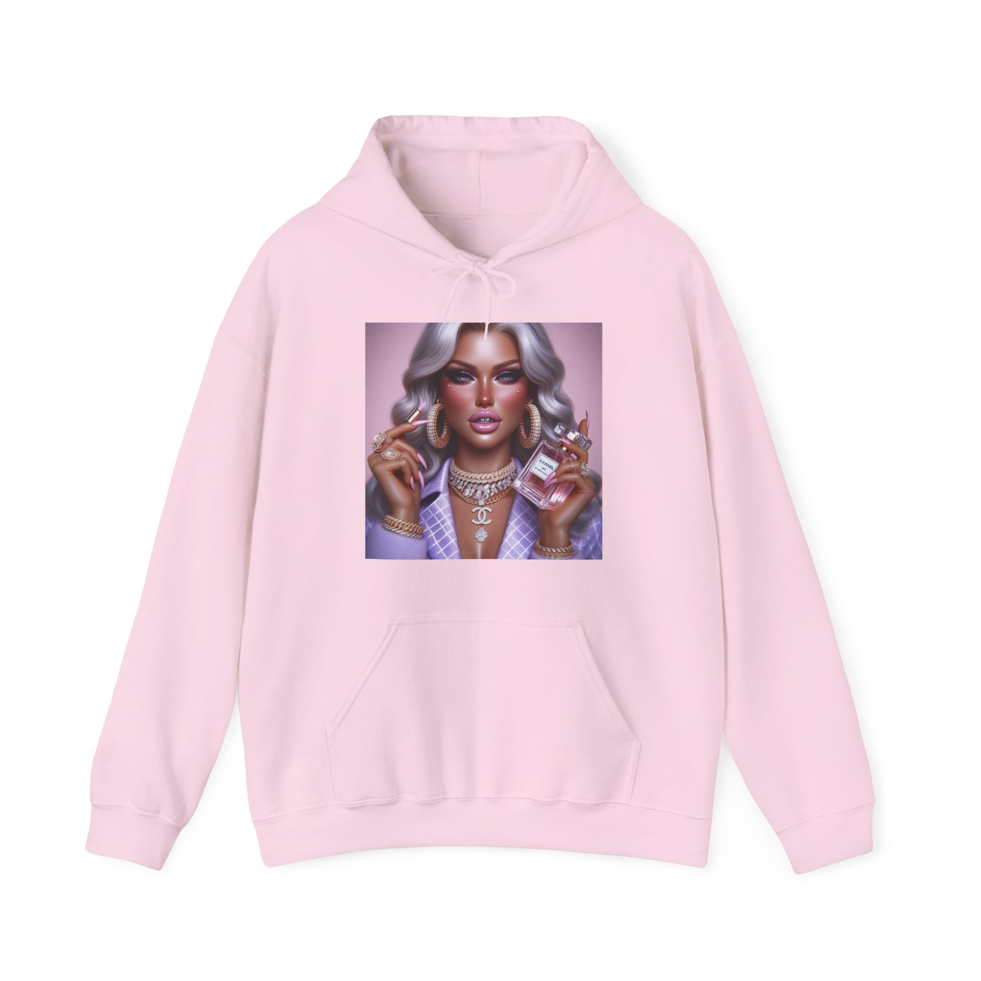 Chanel Please Hoodie Hoodie Printify Light Pink S 