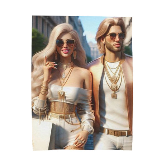 Thank You to My Man Plush Blanket All Over Prints Printify 60" × 80"  