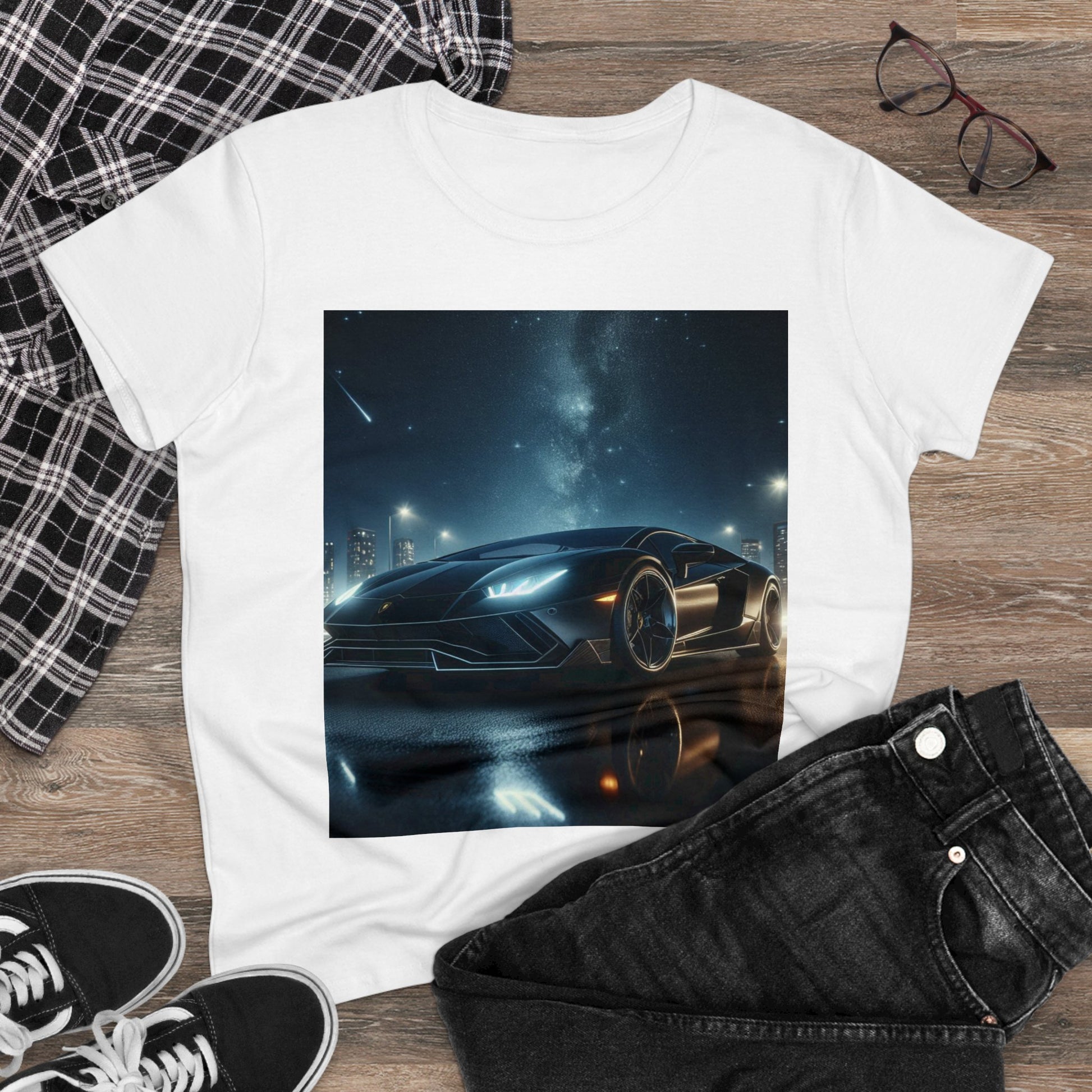 Black Lamborghini T-Shirt T-Shirt Printify   