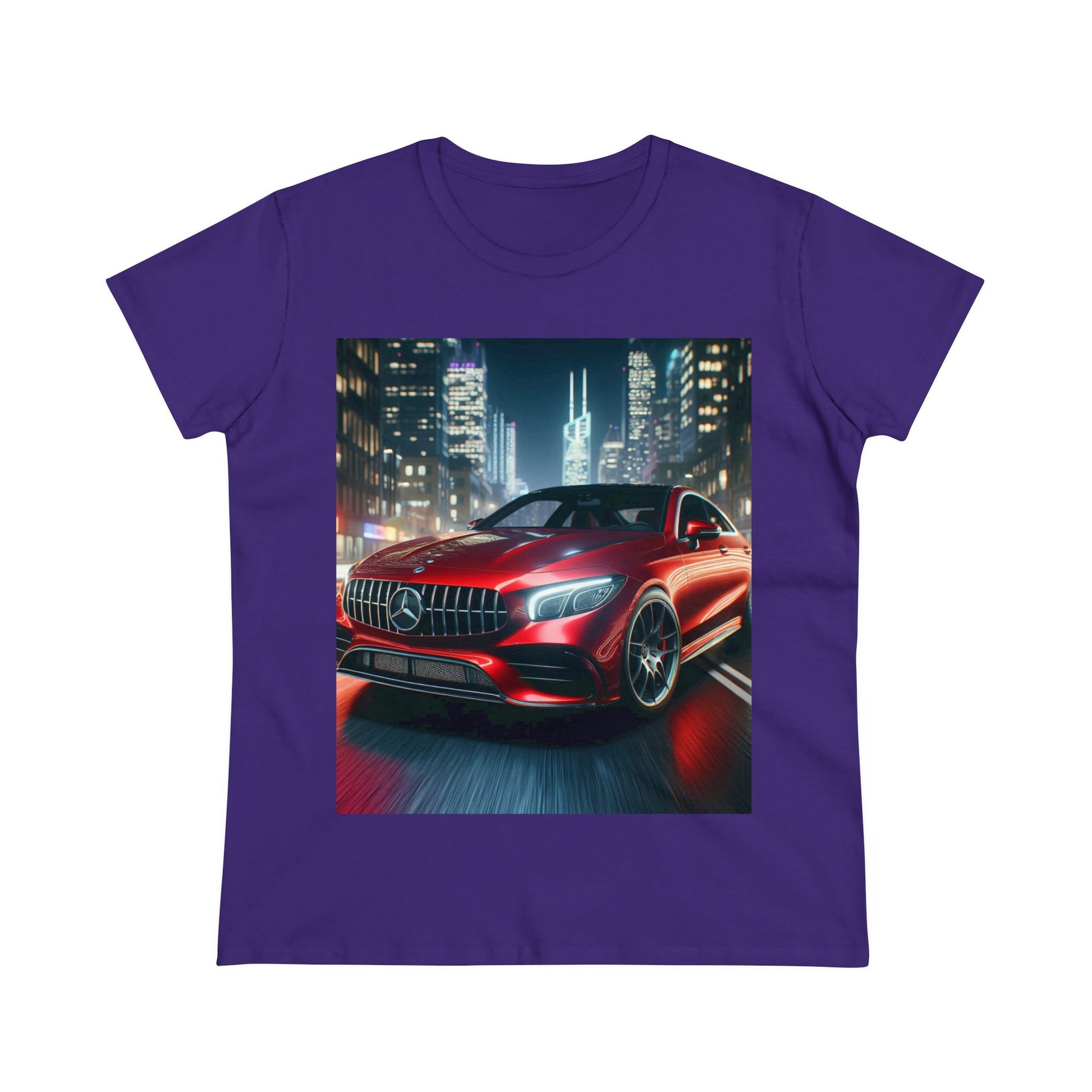 Red Mercedes T-Shirt T-Shirt Printify Purple S 