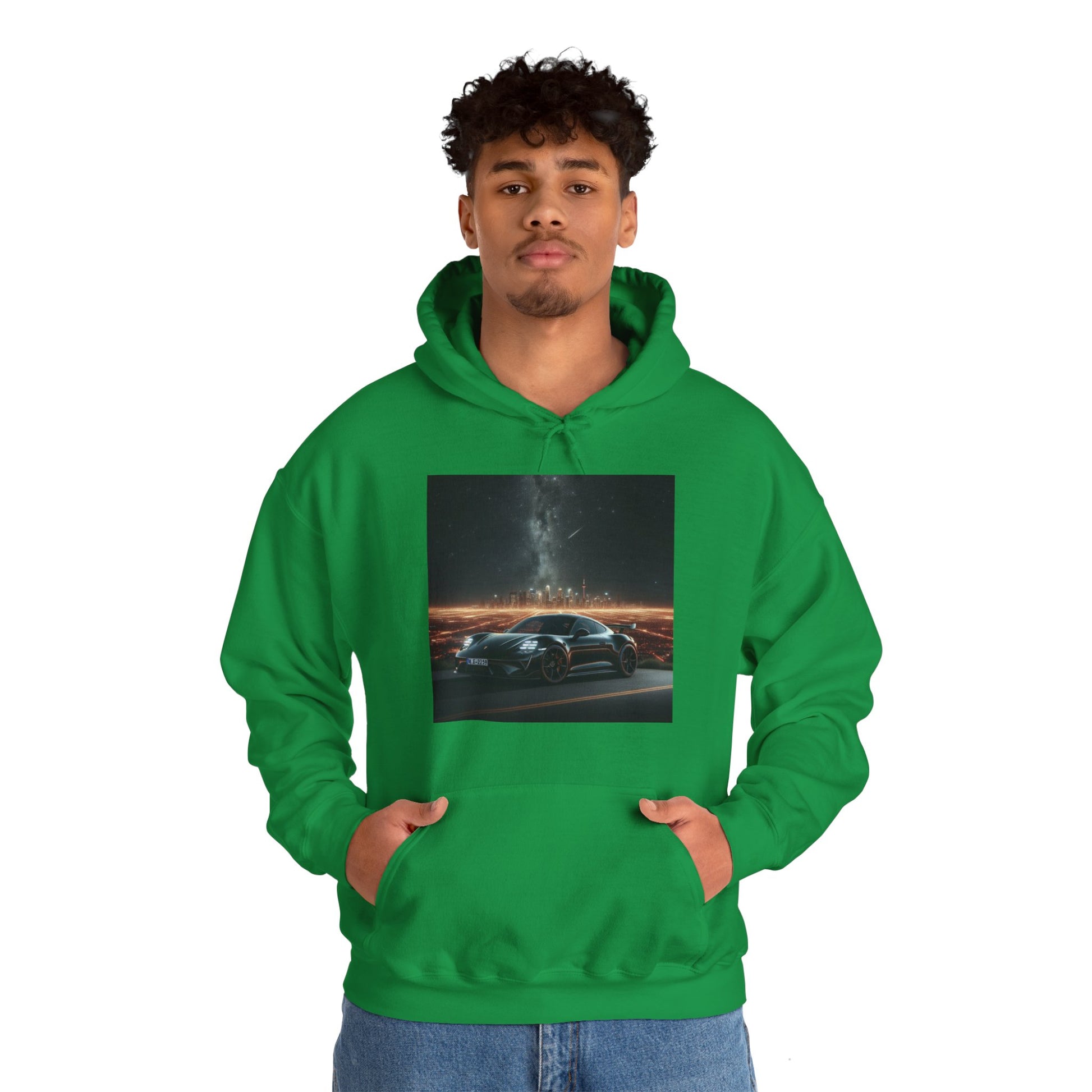 Black Porsche Hoodie Hoodie Printify   