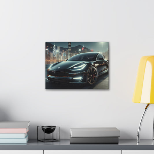 Black Tesla Canvas Canvas Printify 16″ x 12″ (Horizontal) 0.75'' 