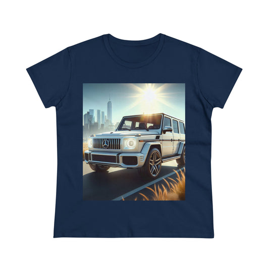 White G-Wagon T-Shirt T-Shirt Printify Navy S 