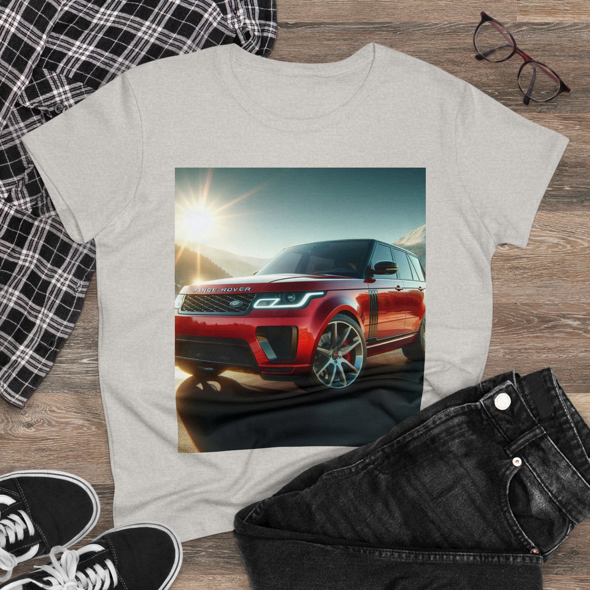 Red Range Rover T-Shirt T-Shirt Printify   