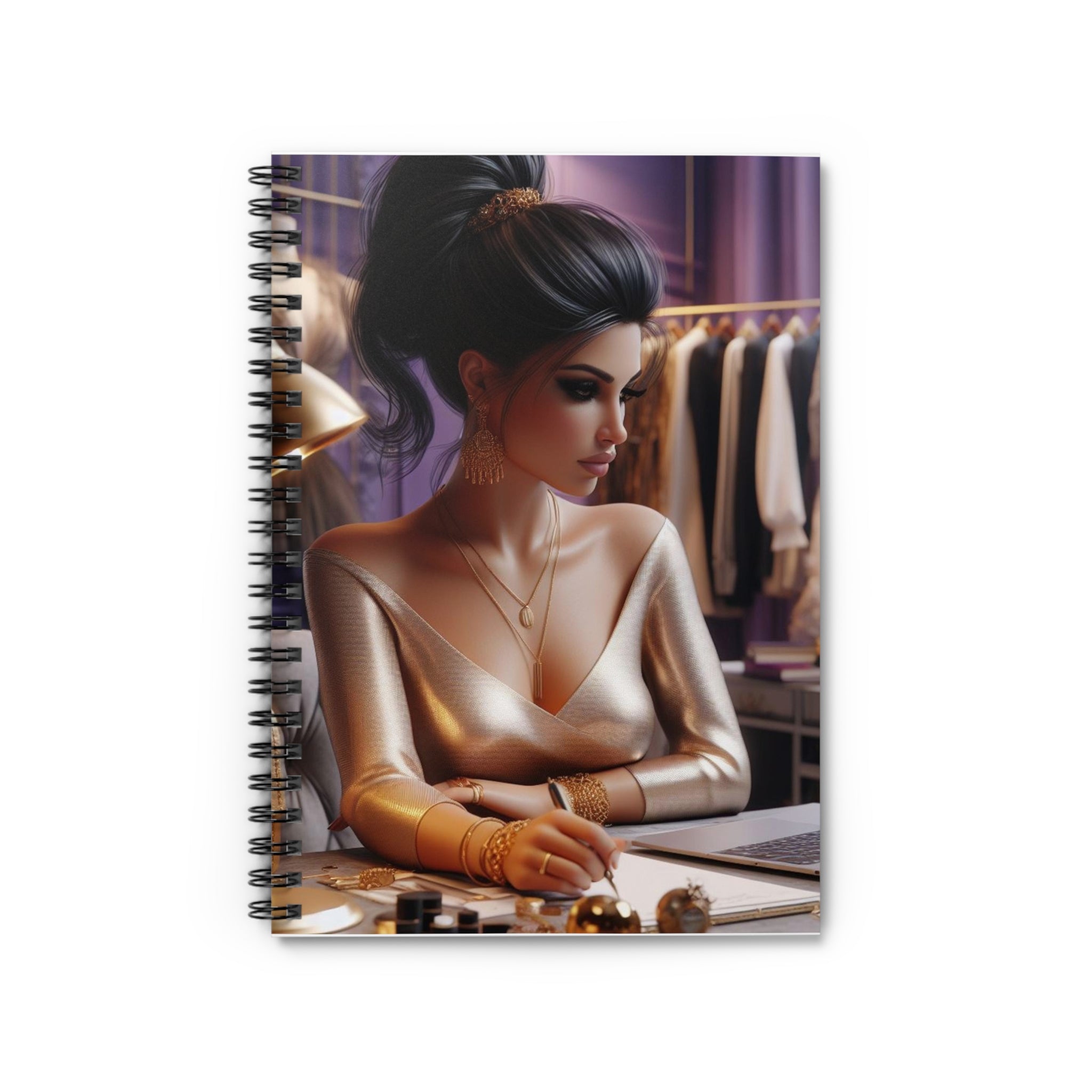 Fashion and Beauty Spiral Notebook Paper products Printify One Size  