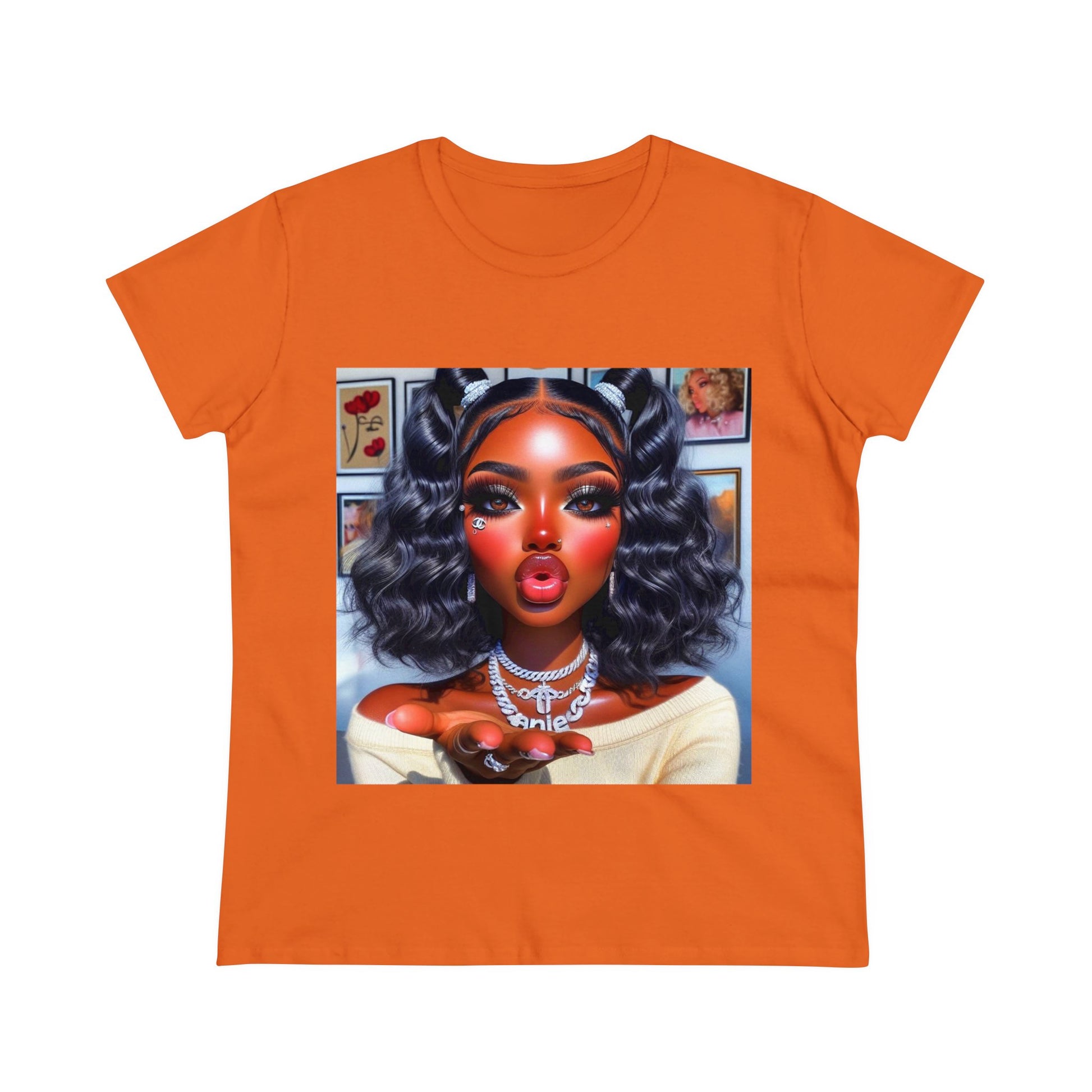 Muah T-Shirt T-Shirt Printify Orange S 