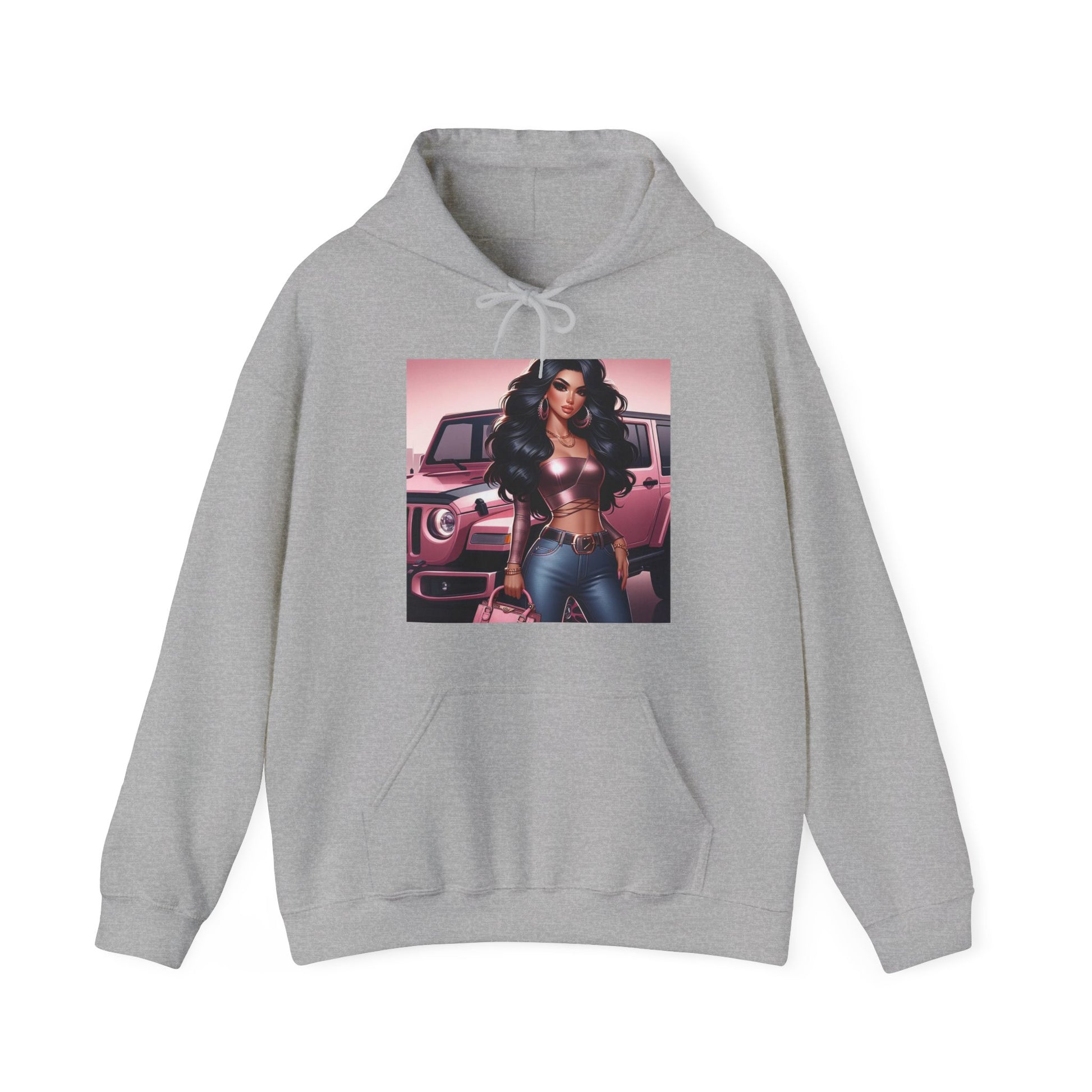 Pink Luxury Hoodie Hoodie Printify Sport Grey S 