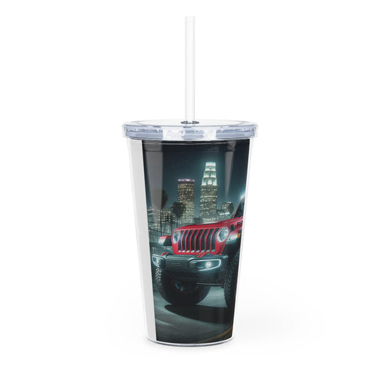 Red Rubicon Tumbler with Straw Mug Printify   