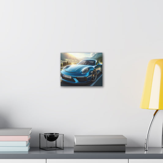 Blue Porsche Canvas Canvas Printify 10" x 8" (Horizontal) 0.75'' 