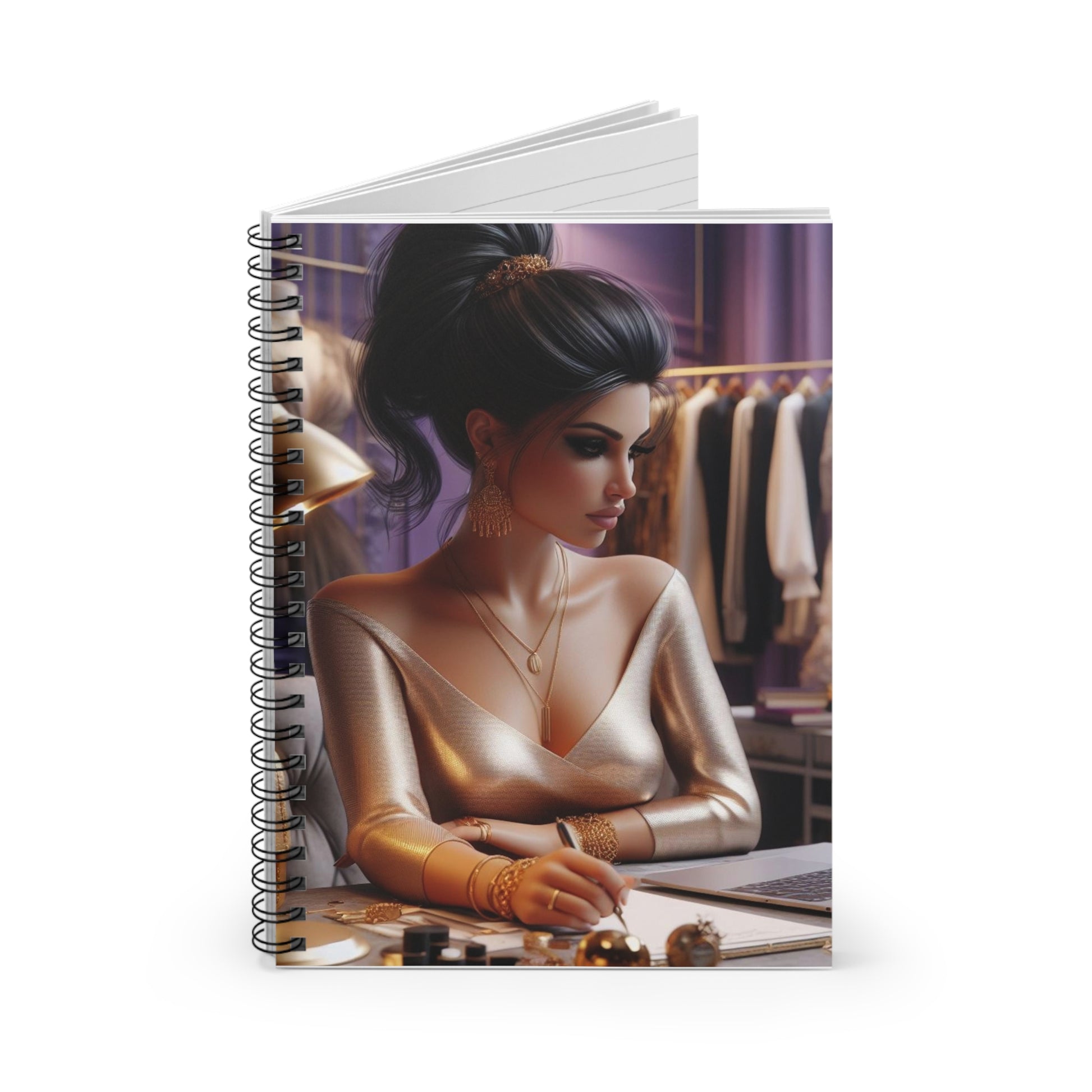 Fashion and Beauty Spiral Notebook Paper products Printify   