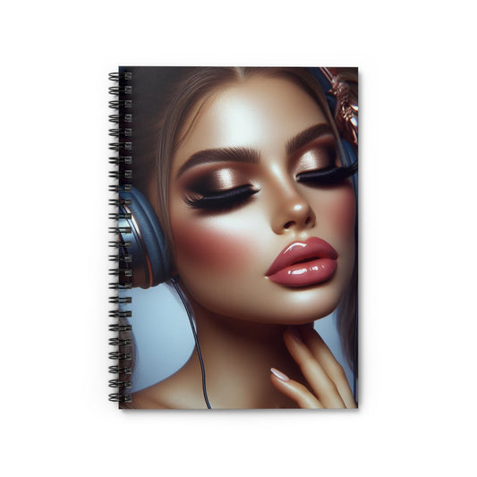 Music Vibes Spiral Notebook Paper products Printify One Size  